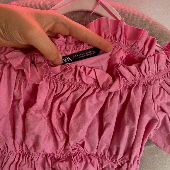 Zara ruffle off the shoulder top - Picture 3 of 4
